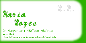 maria mozes business card